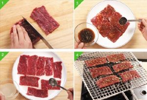 4 bước làm thịt bò nướng đơn giản
